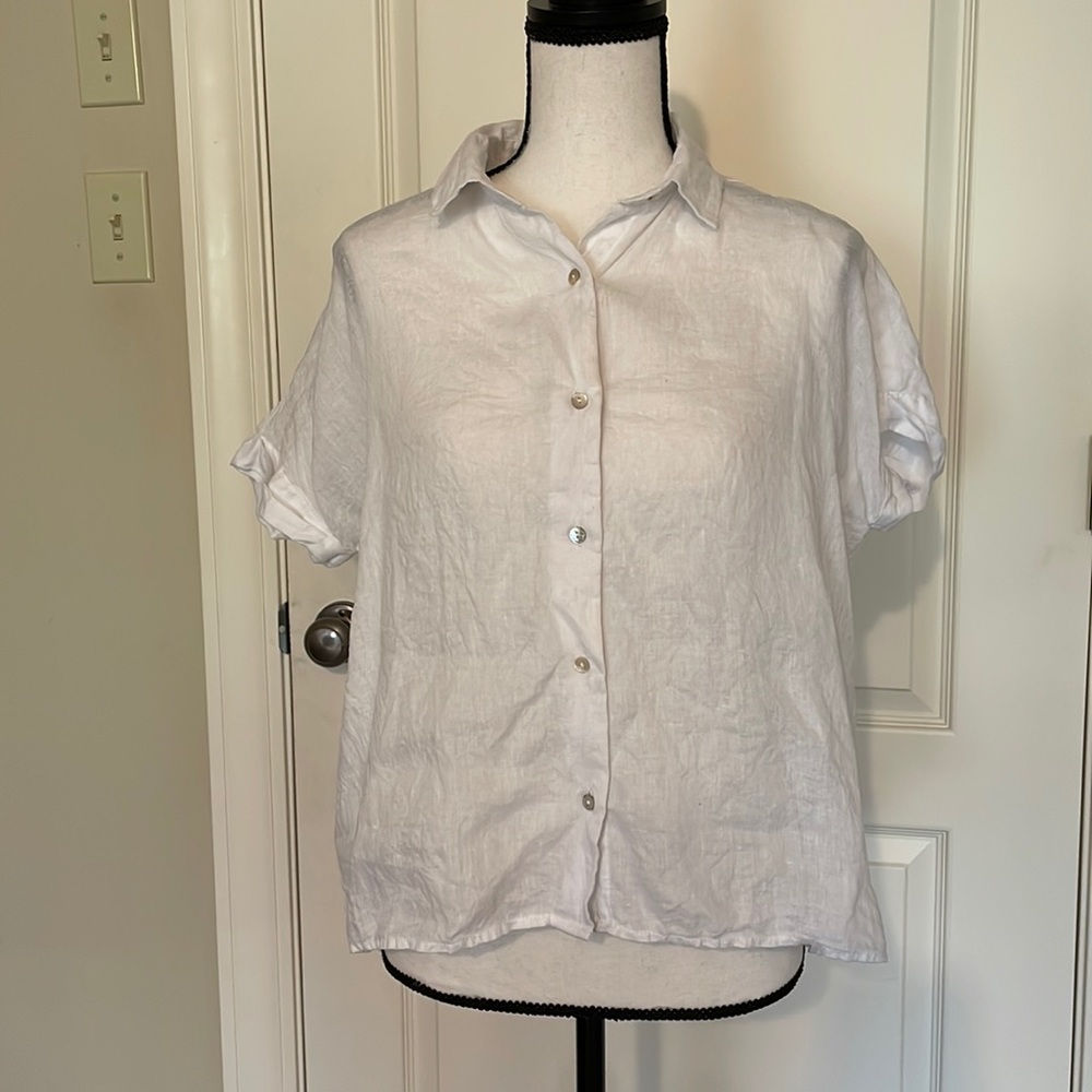 Tahari Linen Top